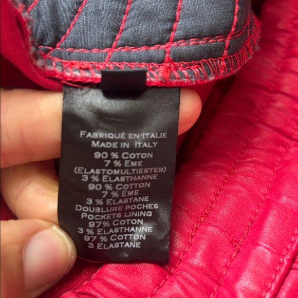 Balmain Red Quilted Joggers ( New ) - Picture 4 of 11